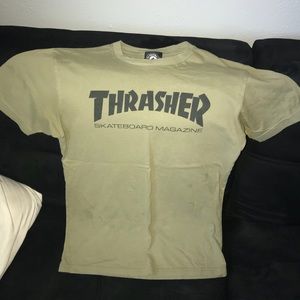 Army green thrasher t-shirt